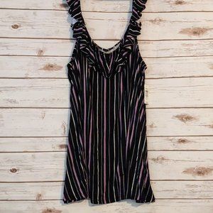 NWT Torrid Ruffle Black Stripe Tank Size 28